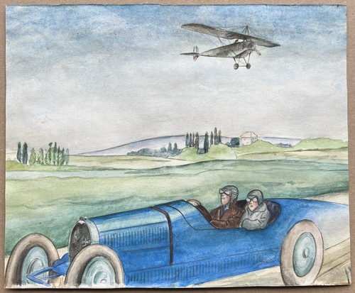 Aquarelle automobile voiture - automobile,