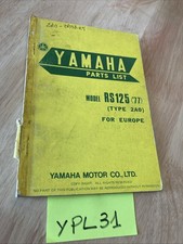Yamaha RS125 1977 2A0 liste catalogue pièces détachée RS 125