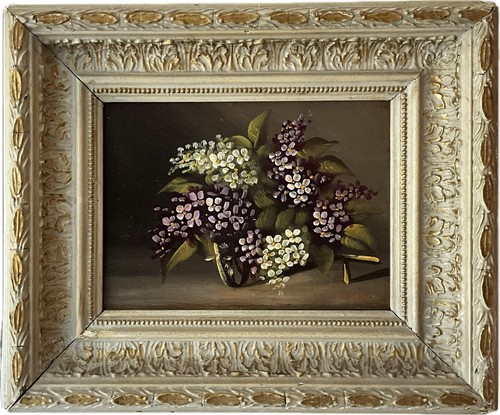 Antique french oil painting - painting, on