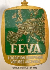 FEVA FEDERATION EUROPEENNE AUTOS ANTIQUE CAR RADIATOR PLATE