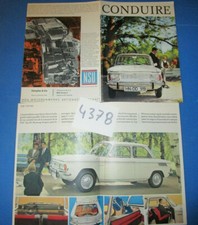 N°4378 : NSU : Prinz 4L, 1000S, TT, typ 110 catalogue publicitaire et technique