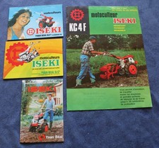 MOTOCULTEUR ISEKI / LOT DE 4 documents