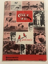 1963 ST Louis Cardinals vs HOUSTON Colt 45s Program RUSTY STAUB Runnels TEMPLE