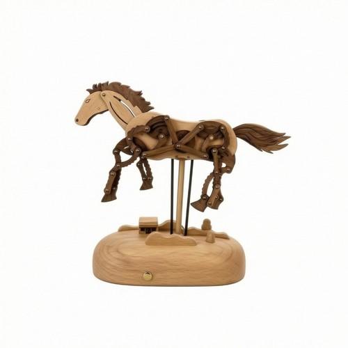 Figurine cheval bois - de,