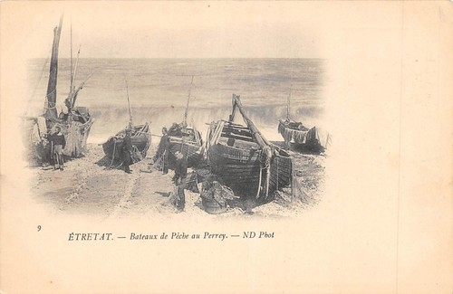 Cpa etretat bateaux de - cpa, 76