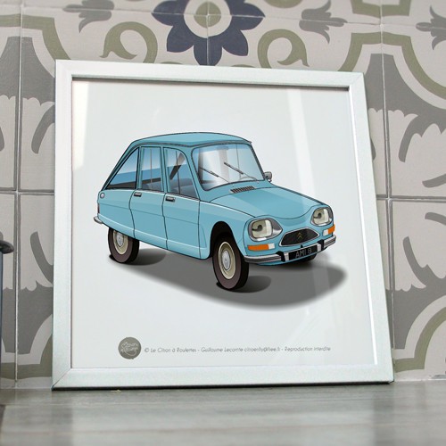 Poster citroën ami berline - poster,
