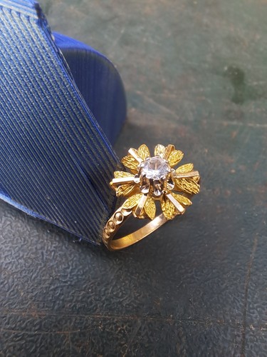 Bague ancienne jaune 18k - bague,