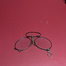 Antique Heeren Bros. 14Kt Gold Pince Next Lorgnette Prescription Eyeglasses.
