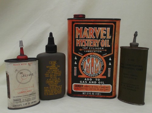 Vintage oil can lot - vintage, lot-marvel