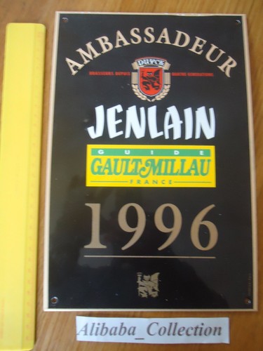 Plaque emaillée jenlain guide - jenlain,