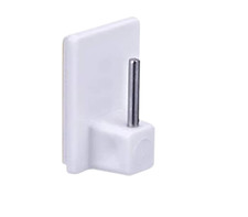 4 x Crochets adhésifs à bec pour tringles à rideaux extensibles fenêtres 