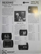 [1982] Micro-Ordinateur Programmes pour Lecture, Sur Apple & TRS-80 Modèle III -