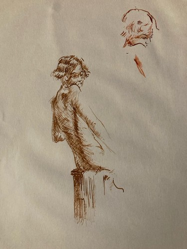 Très beau dessin encre art - très,