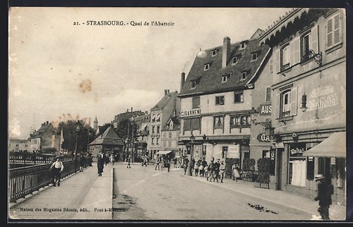 Cpa strasbourg quai - cpa, strasbourg,