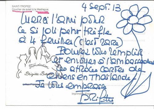Message manuscrit original - , de