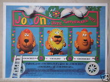 FLYER ANNÉE 1968 JOUONS AVEC TUPPERWARE-TOY OEUF COCOCHIEN - COCOLION COCONOURS