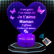 Lampe chevet 3D LED Cadeau