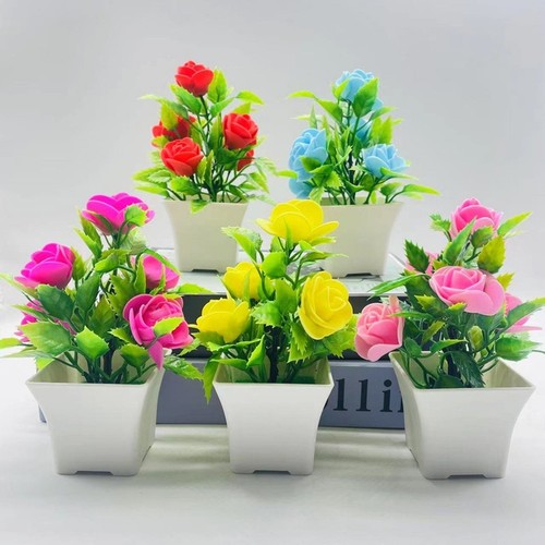 Roses plastique fleurs - plastique,