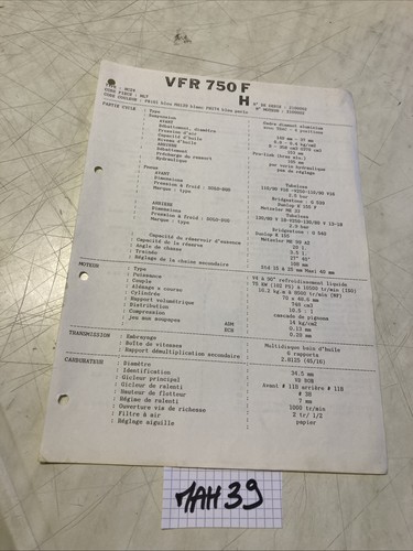 Honda moto vfr750f - moto, h