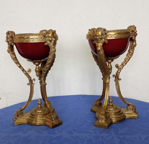 Paire pieds lampe - de,