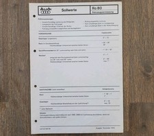 NSU RO80 track surveying/vehicle surveying target data brochure/brochure/folleto