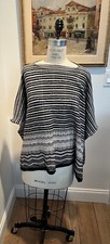 MISSONI Waves Crochet Fine Knit Gold Shimmering OpenSides Poncho Cape S-XXL $350