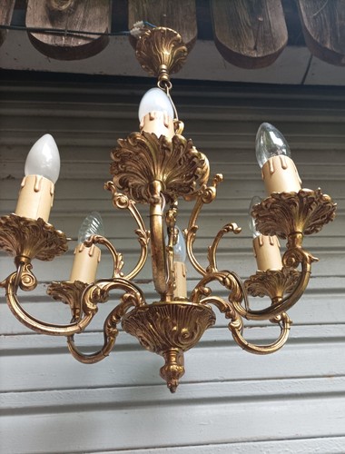 Lustre cage bronze feux - bronze,