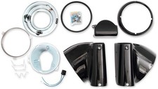 Drag Specialties Nacelle Kit for 7" Headlights Gloss Black Harley Davidson