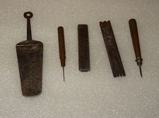 #4 OLD WATCHMAKING TOOLS SET. WATCHMAKER. WAKE WATCH 
