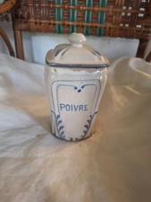 1 Pot À Épices En Faïence  Rétro Vintage