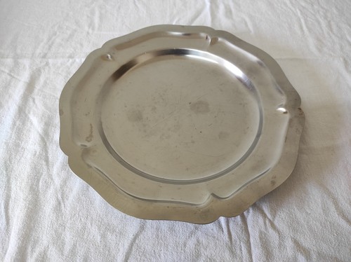 Plat service rond inox - rond,