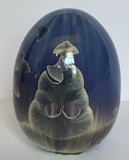 Vintage Duly Mitchell Crystalline Glaze Porcelain Egg 3 Inches