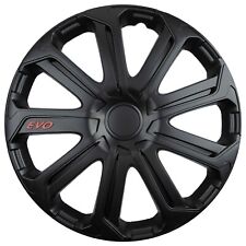 Fits R14 WHEELS - 14" Wheel Trims Hub Caps Covers Protectors EVO ALL Black