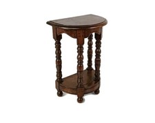 antique small tapped wooden wall console table hallway end table oak