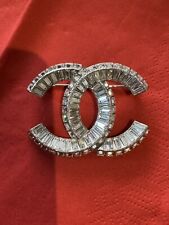 Large Chanel Crystal Bijoux Coco Brooch About 2” - No Box