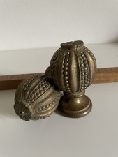 Paire d'embouts forme pavot