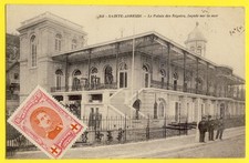 Old postcard France stamp BELGIUM Albert 1st Ste ADDRESS PALAIS des REGATES circa 1910