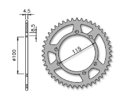 Igm gold rear sprocket peugeot - gold,