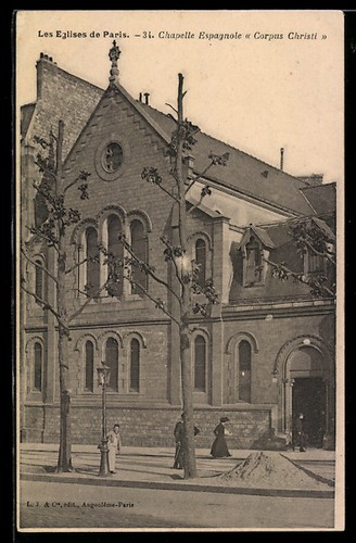 Cpa paris chapelle espagnole - paris,,