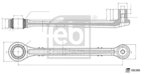 Lien stabilisateur essieu - lien,