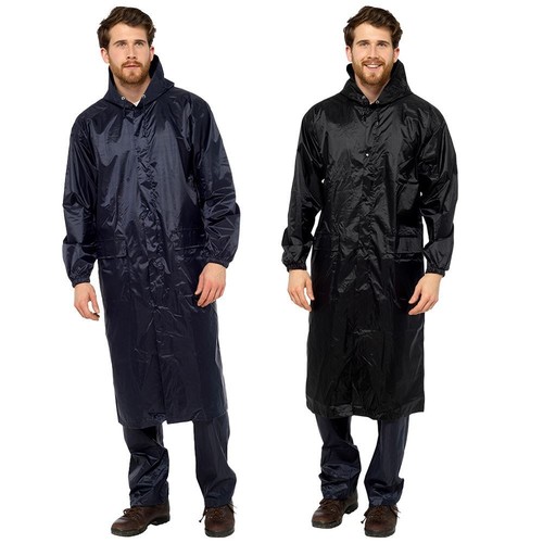 Hommes long imperméable - long, veste