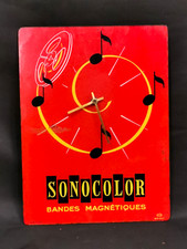 Rare, SONOCOLOR magnetic strips. Vintage ORTF Advertising Clock Pendulum
