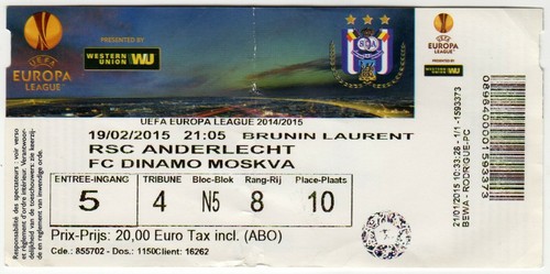 Ticket rsc anderlecht - rsc,