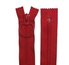 YKK,Boucle Tirette Fermeture,Rouge,23.5 "/ 60 CM,Nylon Dents,Fermé Fin,Numb