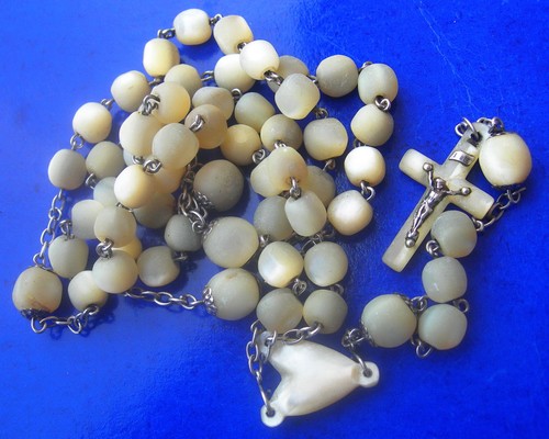 Vers 1900 chapelet grains - :,