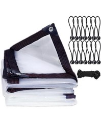 Bâche transparente imperméable résistante, avec couvercle de bâche à...