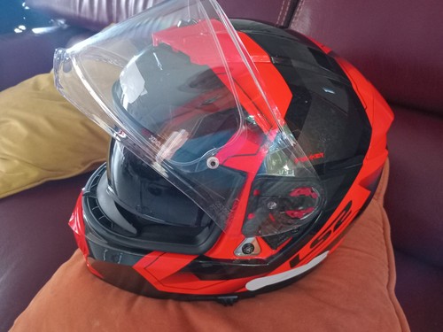 Casque intégral moto rouge - intégral,