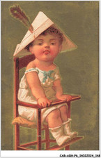 CAR-ABHP6-1078-CHROMOS - BEBE ASSISE SUR UNE CHAISE AVEC UN CHAPEAU - VENDUE E