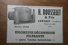 Rousselet to Annonay 1947 Decant Waxer Pub