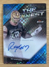 2025 Topps WWE Finest Rey Mysterio The Finest Auto Blue /75